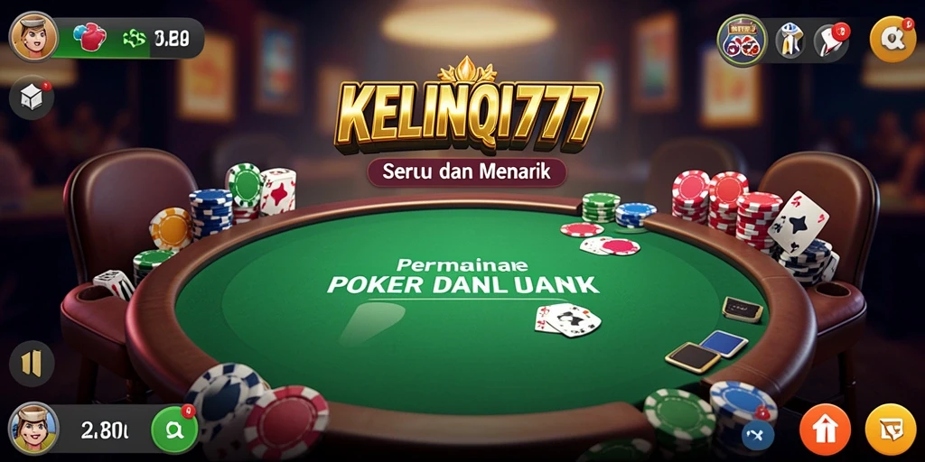 Screenshot gameplay KELINCI777 yang menunjukkan aksi poker yang seru.