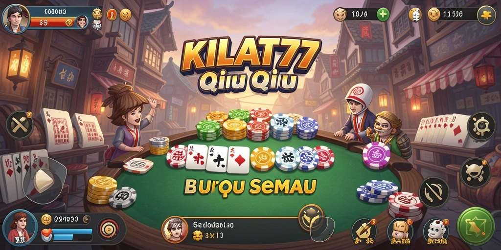 Tampilan seru dari gameplay QiuQiu KILAT77.