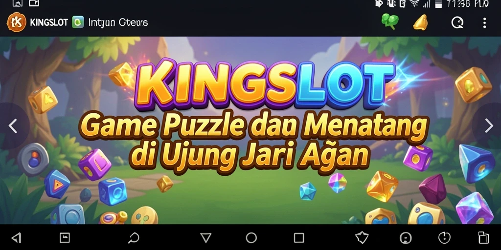 Tangkapan layar utama KINGSLOT menampilkan gameplay Puzzle yang menarik.