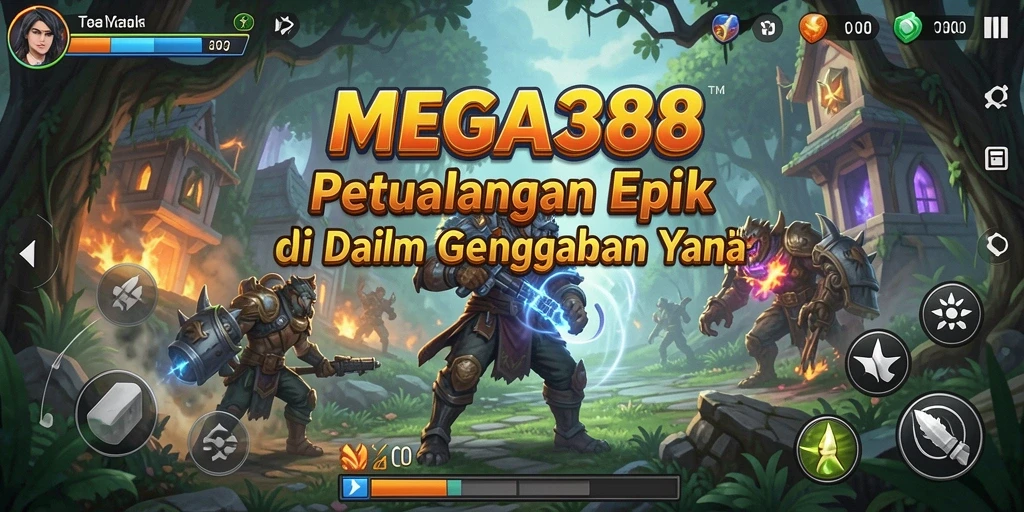 Tangkapan layar MEGA388 menampilkan aksi petualangan yang mendebarkan.