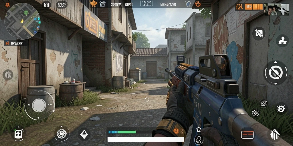 Screenshot menunjukkan aksi intens dalam permainan FPS.
