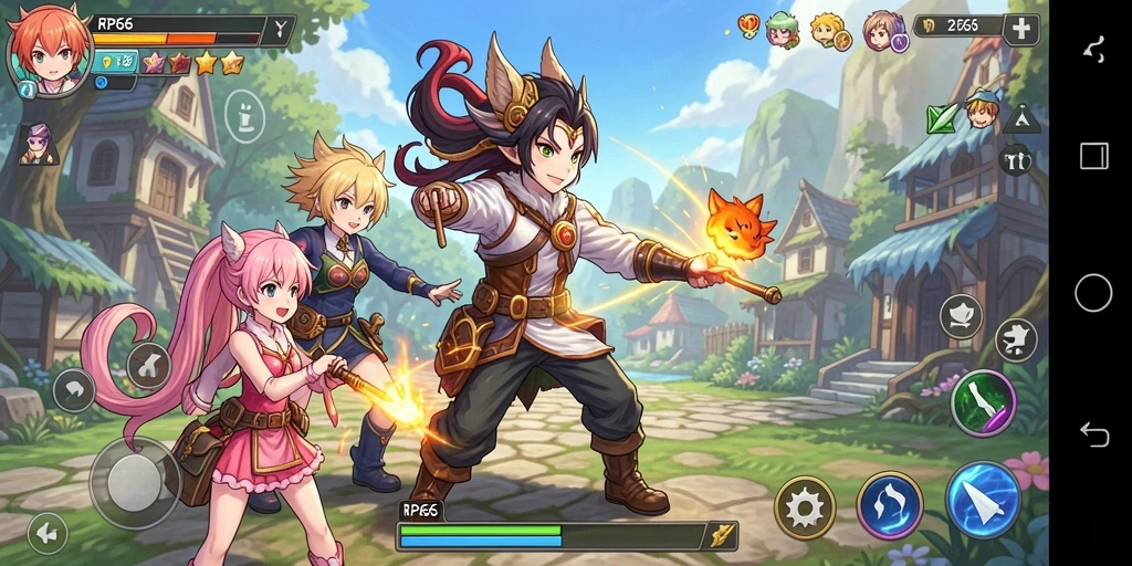 Gameplay seru RP66 dengan aksi anime yang memukau.