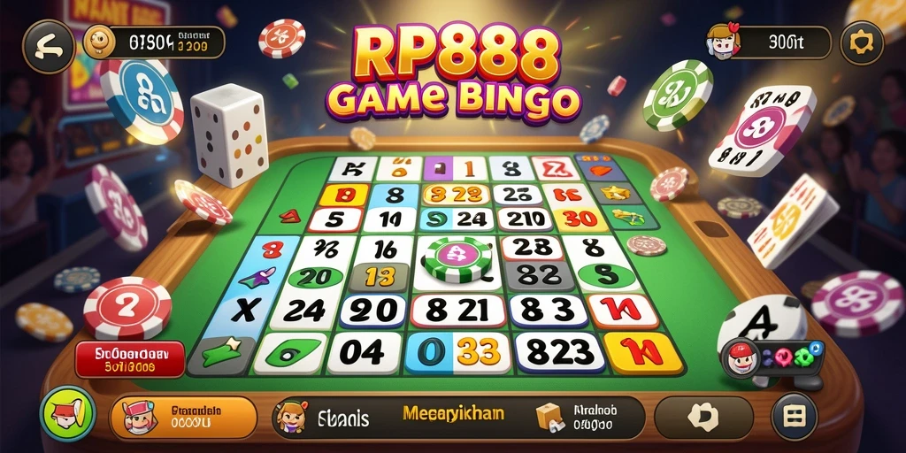 Tampilan gameplay Bingo yang menegangkan dan seru di RP888.