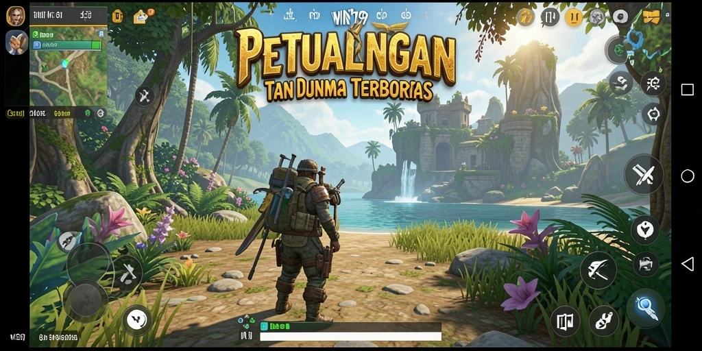 Screenshot gameplay WIN199 menampilkan petualangan seru di dunia terbuka.